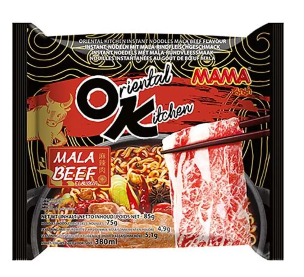 Mama OK Instant Noodles Mala Beef Flavor 85g | MAMA 方便面 麻辣